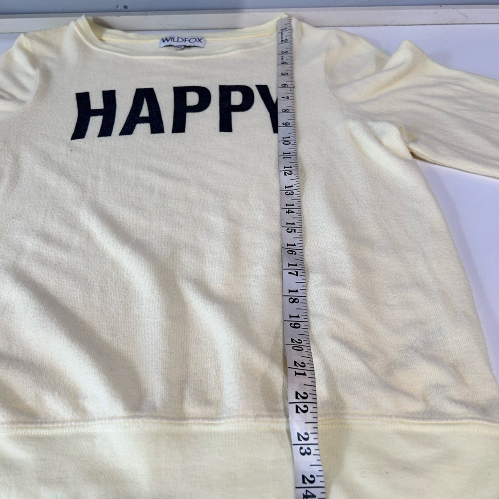Wildfox Yellow 'HAPPY' Sweatshirt - Picture 11 of 12